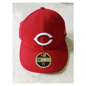 Nu-Era Cincinnati Reds Sz 7 3/8 59 Fifty Low Profile Fitted Baseball Cap